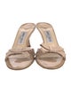 Jimmy Choo Patent Leather Bow Accents Slides