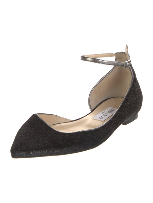 Jimmy Choo Velvet Cutout Accent D'Orsay Flats