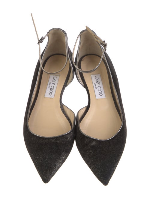 Jimmy Choo Velvet Cutout Accent D'Orsay Flats