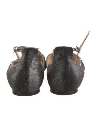 Jimmy Choo Velvet Cutout Accent D'Orsay Flats