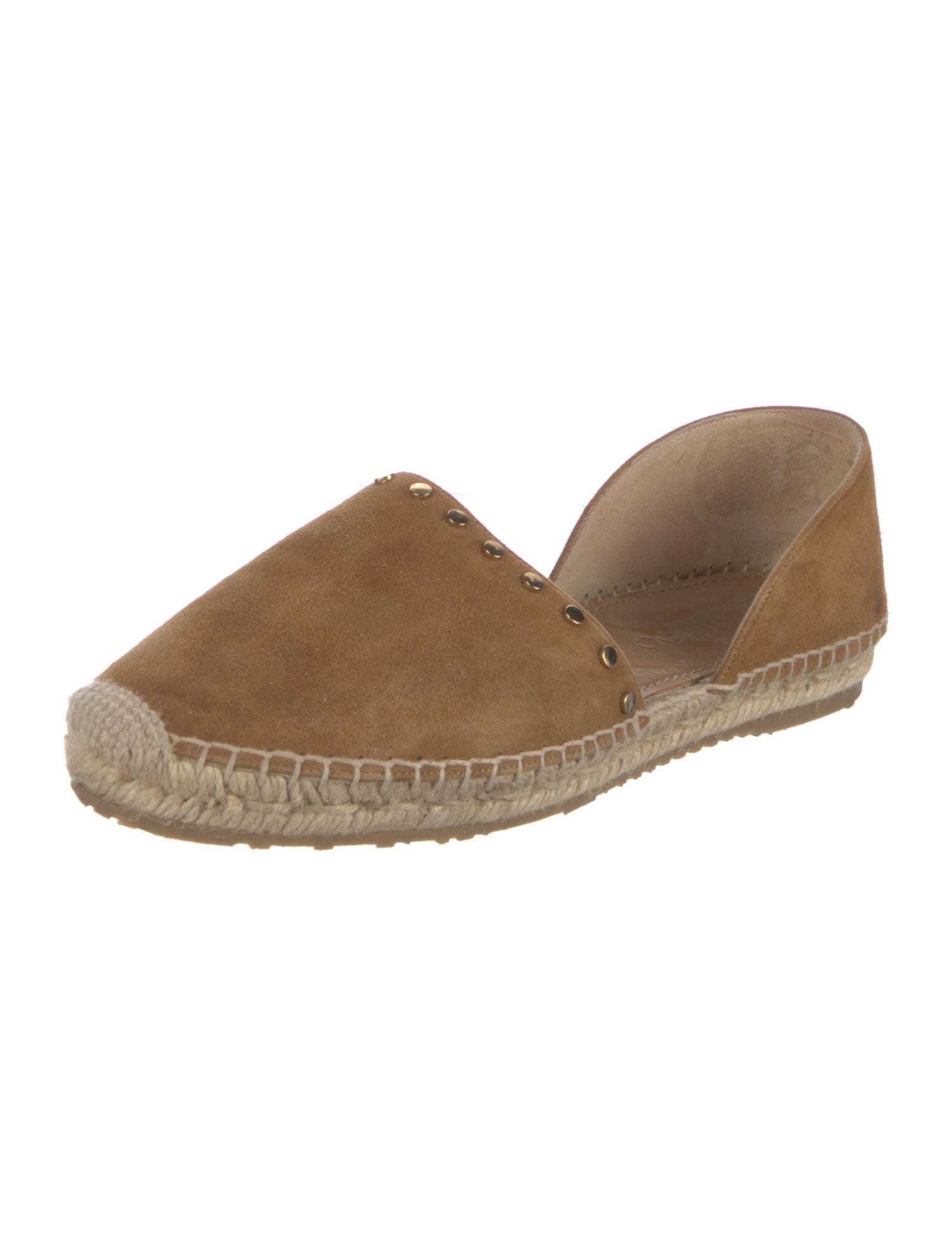 Jimmy Choo Suede Studded Accents D'Orsay Flats