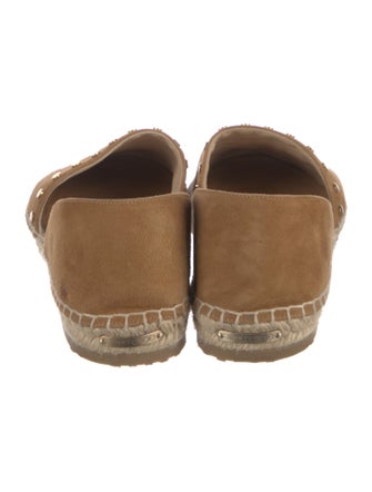 Jimmy Choo Suede Studded Accents D'Orsay Flats