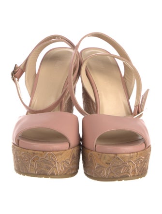 Jimmy Choo Leather Embroidered Accent Espadrilles