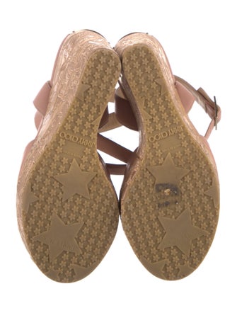 Jimmy Choo Leather Embroidered Accent Espadrilles