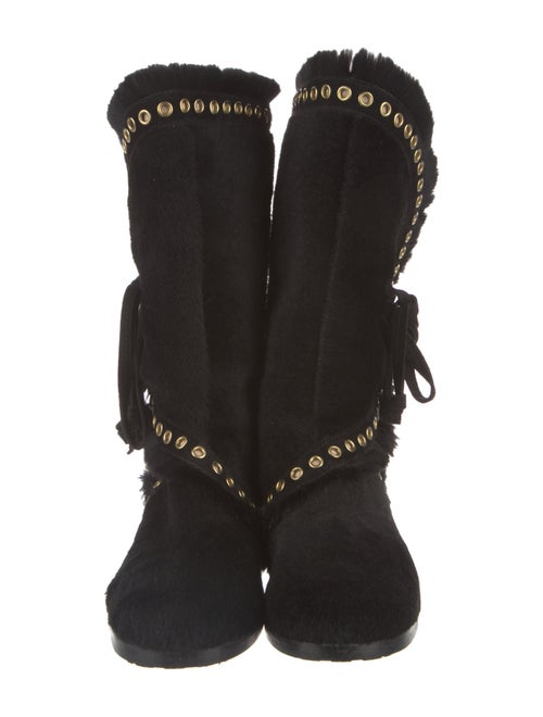 Jimmy Choo Ponyhair Lace-Up Boots