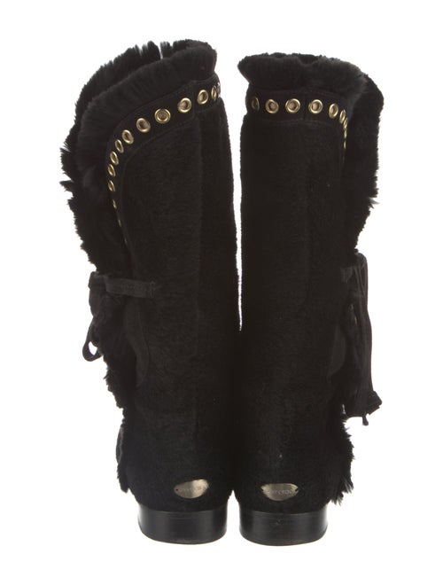 Jimmy Choo Ponyhair Lace-Up Boots