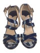 Jimmy Choo Patent Leather Leather Trim Embellishment Sandals