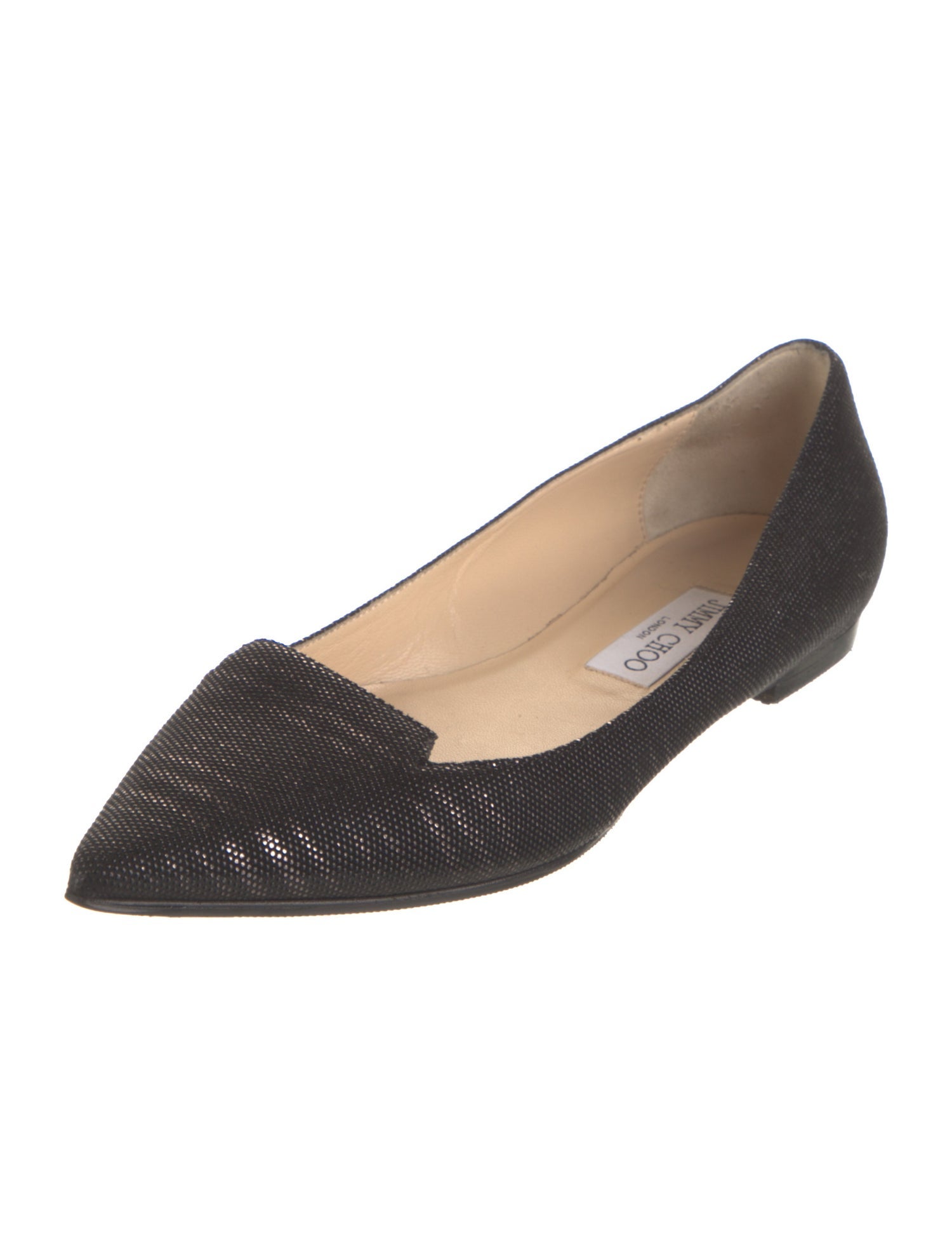 Jimmy Choo Suede Studded Accents Flats