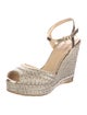 Jimmy Choo Jute Glitter Accents Espadrilles