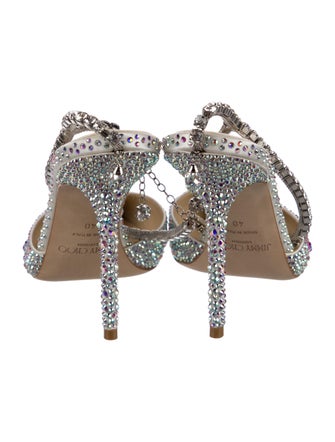 Jimmy Choo Satin Patterned Sandals