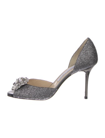 Jimmy Choo Glitter Glitter Accents D'Orsay Pumps