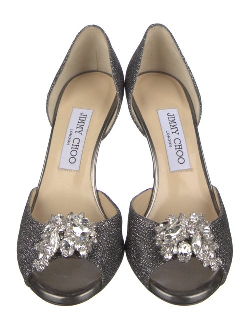 Jimmy Choo Glitter Glitter Accents D'Orsay Pumps