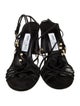 Jimmy Choo Suede Beaded Accents Slingback Sandals