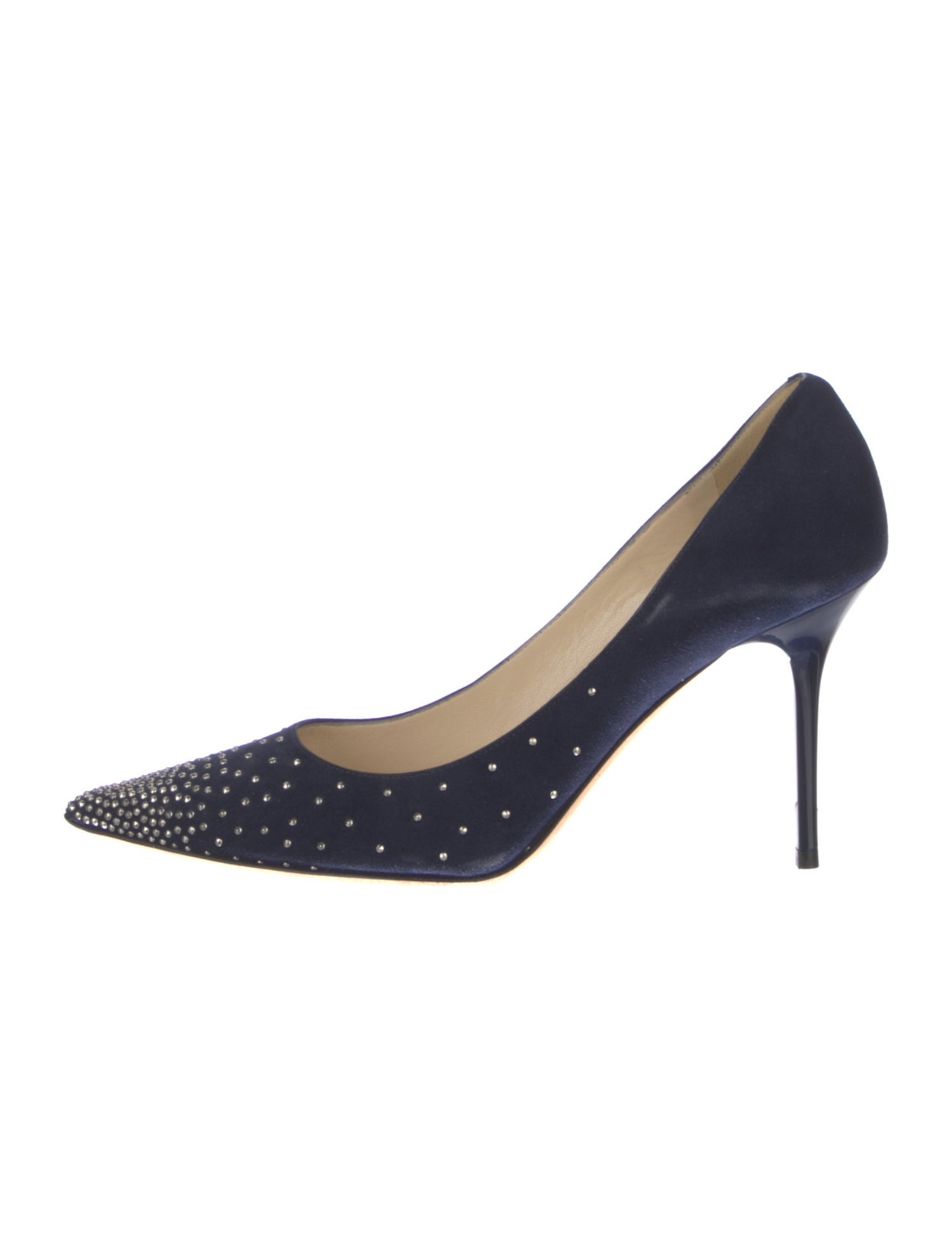 Jimmy Choo Suede Studded Accents Pumps