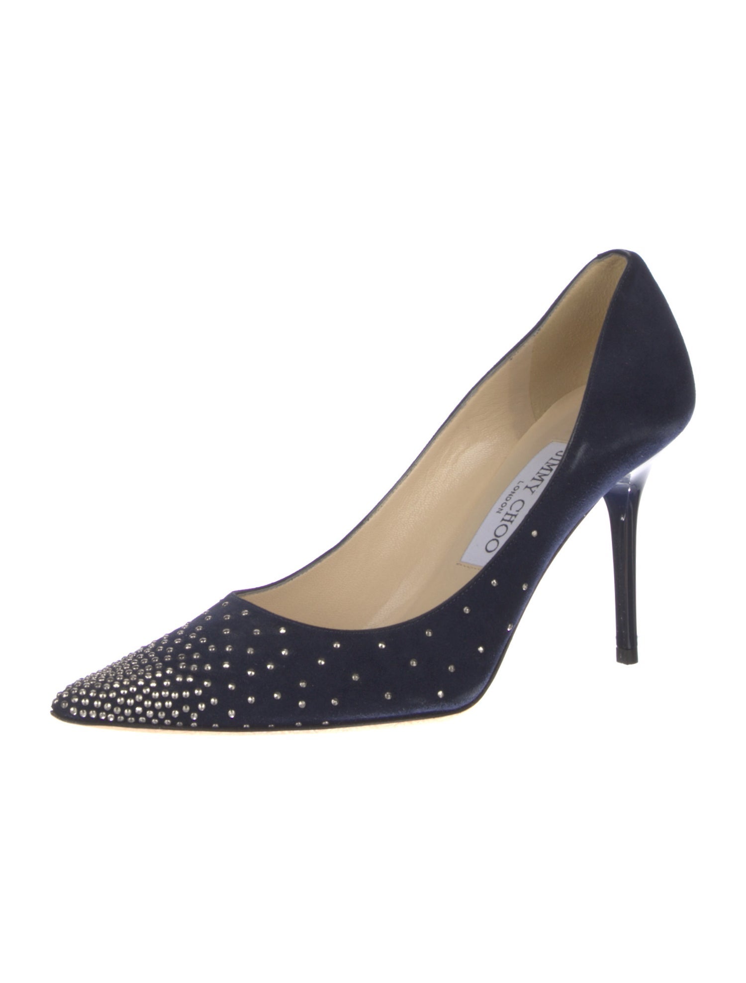 Jimmy Choo Suede Studded Accents Pumps