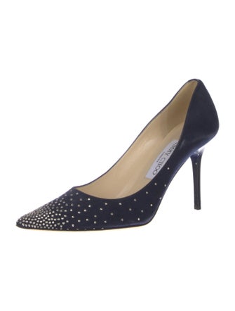 Jimmy Choo Suede Studded Accents Pumps