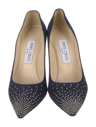 Jimmy Choo Suede Studded Accents Pumps