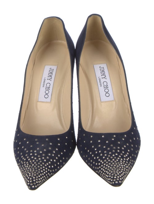 Jimmy Choo Suede Studded Accents Pumps