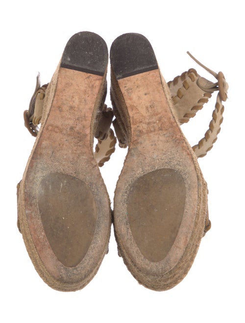 Jimmy Choo Suede Whipstitch Trim Espadrilles