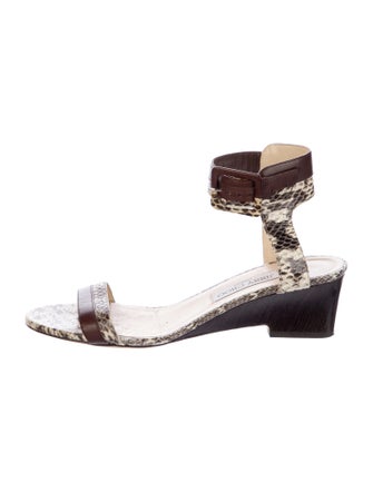 Jimmy Choo Snakeskin Animal Print Sandals