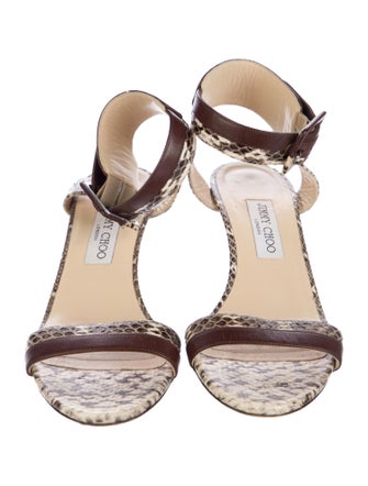 Jimmy Choo Snakeskin Animal Print Sandals