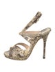 Jimmy Choo Snakeskin Animal Print Sandals