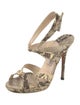Jimmy Choo Snakeskin Animal Print Sandals