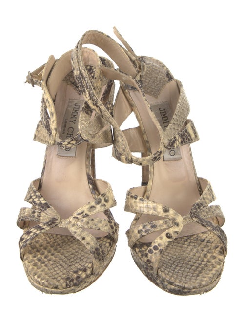 Jimmy Choo Snakeskin Animal Print Sandals
