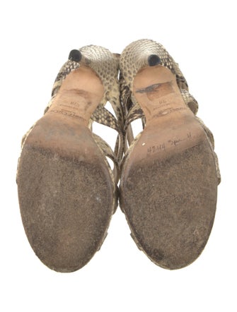Jimmy Choo Snakeskin Animal Print Sandals