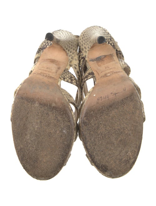 Jimmy Choo Snakeskin Animal Print Sandals
