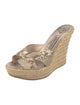 Jimmy Choo Leather Animal Print Espadrilles