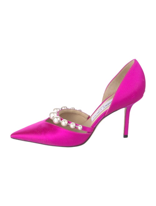 Jimmy Choo Satin Beaded Accents D'Orsay Pumps