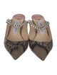 Jimmy Choo Leather Animal Print Mules