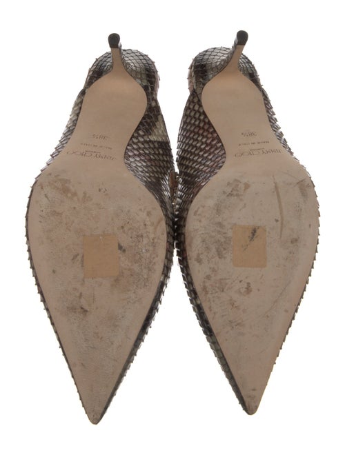 Jimmy Choo Leather Animal Print Mules