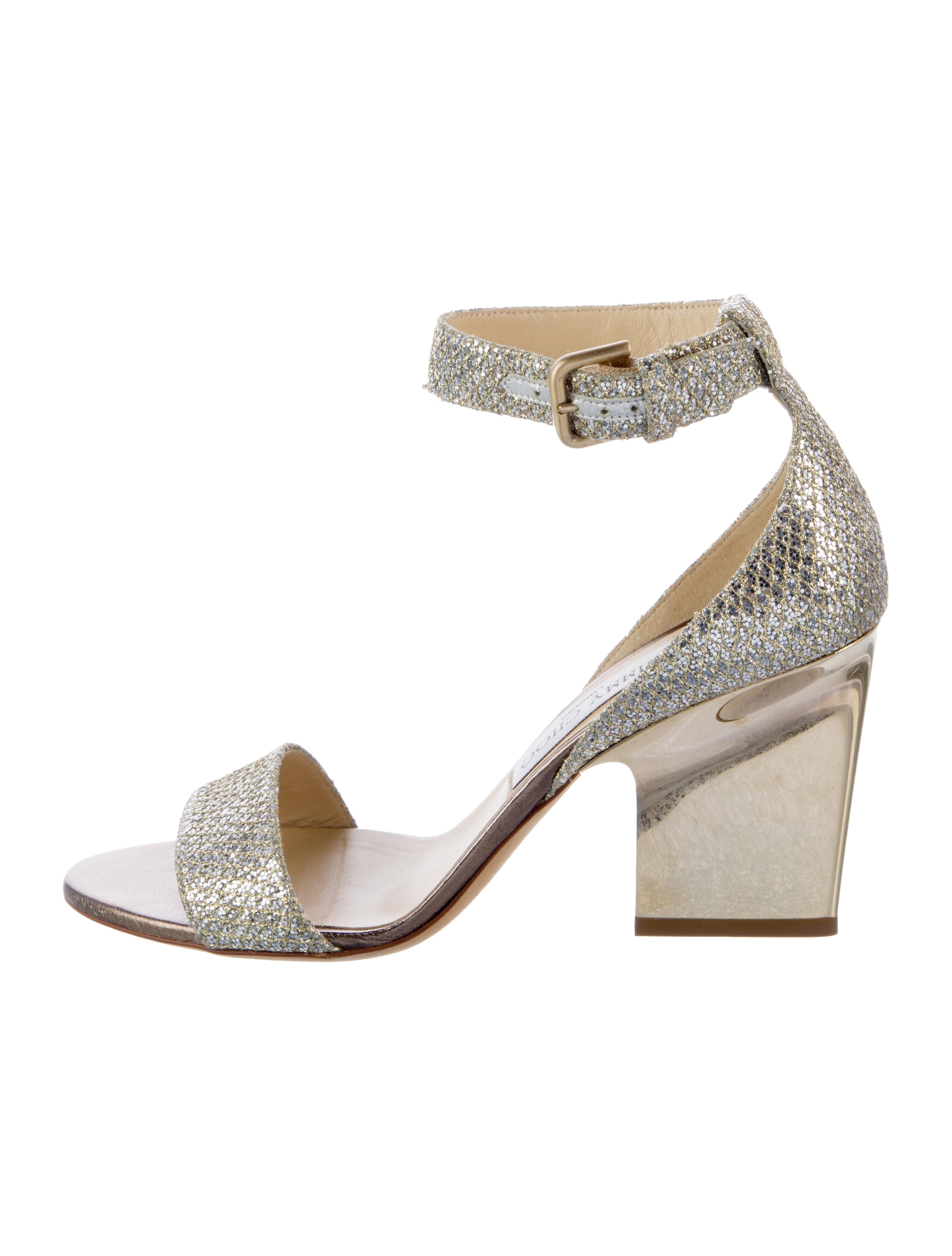 Jimmy Choo Glitter Glitter Accents Sandals