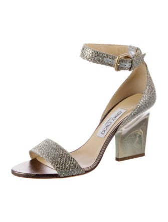 Jimmy Choo Glitter Glitter Accents Sandals