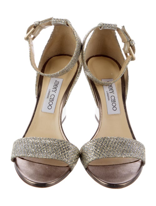 Jimmy Choo Glitter Glitter Accents Sandals