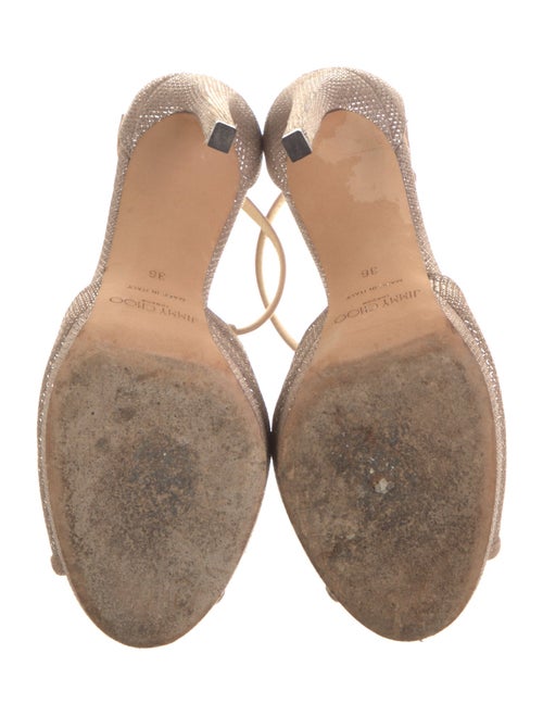 Jimmy Choo Suede Patterned T-Strap Sandals