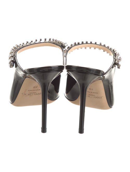 Jimmy Choo Faux Pearl Accents Patent Leather Mules