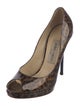 Jimmy Choo Patent Leather Animal Print Pumps