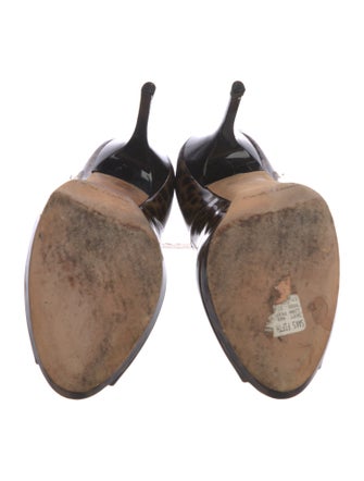 Jimmy Choo Patent Leather Animal Print Pumps