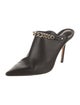 Jimmy Choo Leather Chain-Link Accents Mules