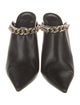 Jimmy Choo Leather Chain-Link Accents Mules