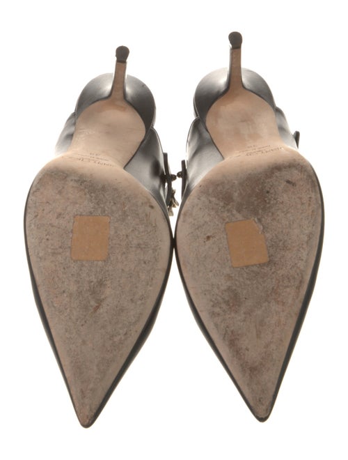 Jimmy Choo Leather Chain-Link Accents Mules