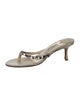 Jimmy Choo Satin Crystal Embellishments Slides