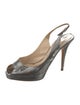 Jimmy Choo Embossed Leather Slingback Pumps