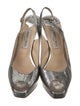 Jimmy Choo Embossed Leather Slingback Pumps