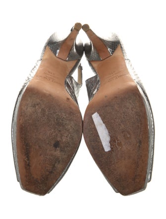 Jimmy Choo Embossed Leather Slingback Pumps