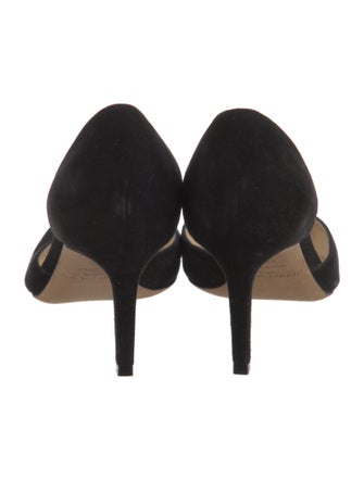 Jimmy Choo Suede Beaded Accents D'Orsay Pumps
