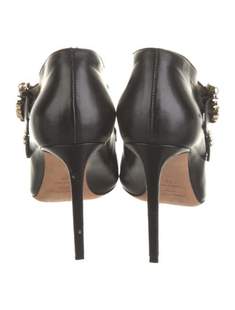 Jimmy Choo Faux Pearl Accents Leather Pumps